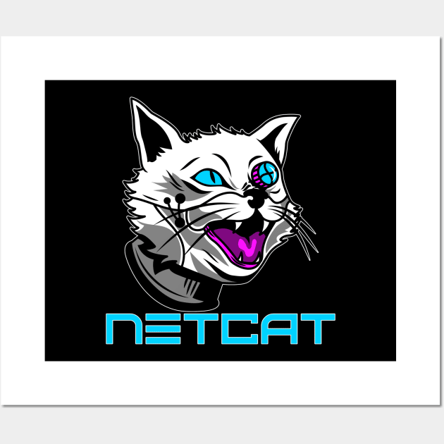 Cyber Security - Hacker - NetCat - Network Utility  V3 Wall Art by Cyber Club Tees